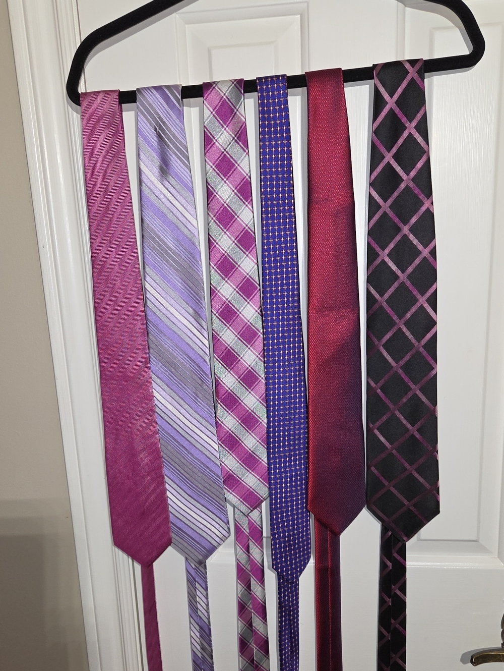 Assorted Purple and Burgundy Men's Neckties - Pack